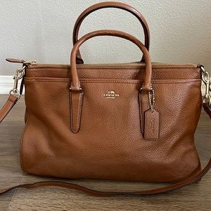 Soft leather Coach satchel bag